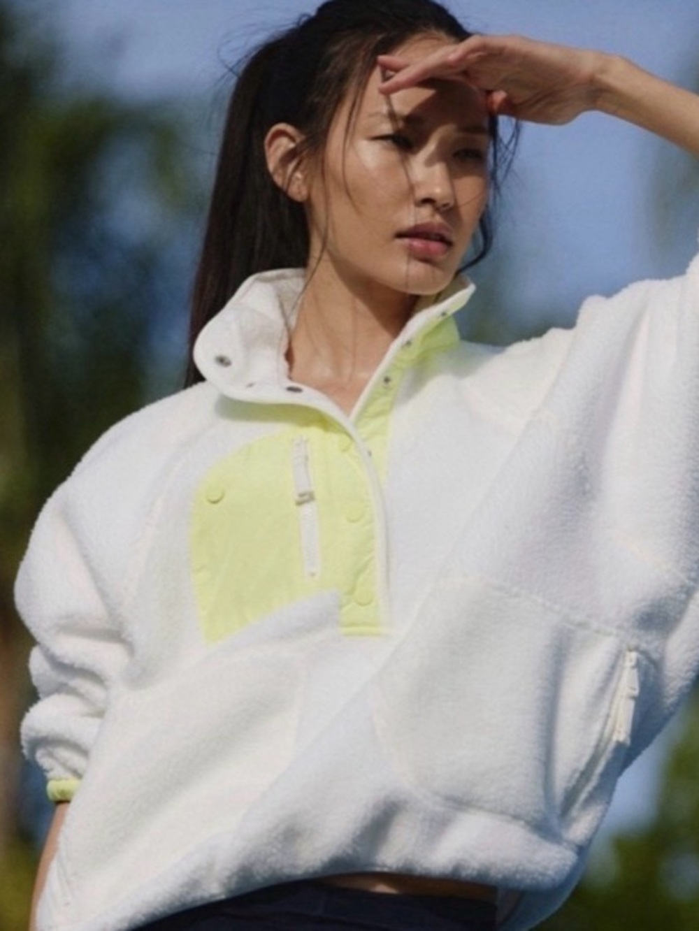 FP Movement by Free People Hit the Slopes Jacket Neon Yellow Trim NWOT Small
